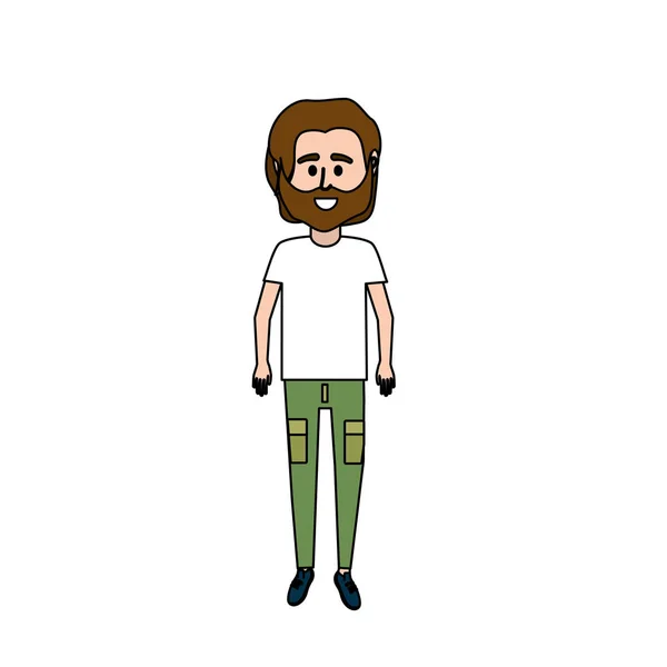 Homme Avec Shirt Pantalon Illustration Vectorielle Design — Image vectorielle