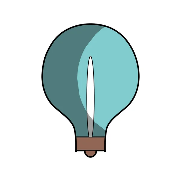 Energy Bulb Illuminate Places Vector Illustration Icon — Stock Vector
