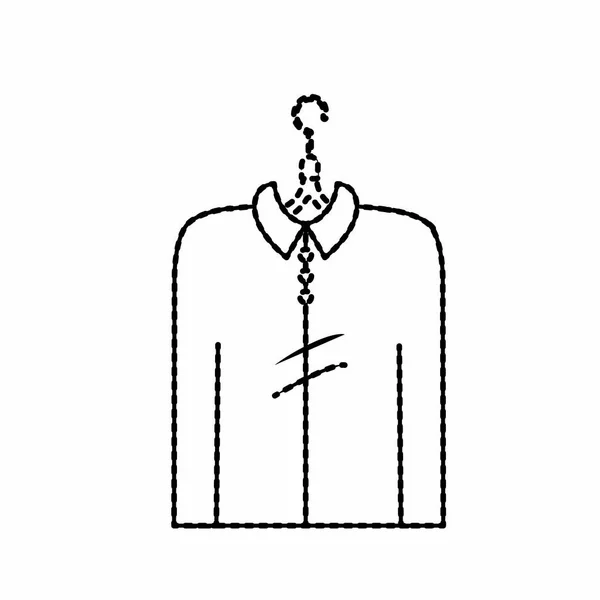 点線図形男シャツ カジュアルなデザイン スタイルのベクトル図 — ストックベクタ