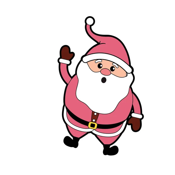 Santa Claus Avec Costume Noël Illustration Vectorielle Barbe — Image vectorielle