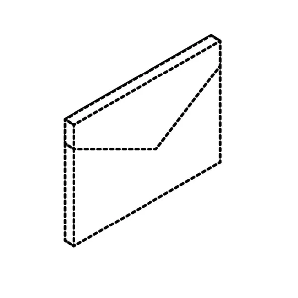 Пунктирная Форма Сообщения Электронной Почты Общения Людьми Векторные Иллюстрации — стоковый вектор