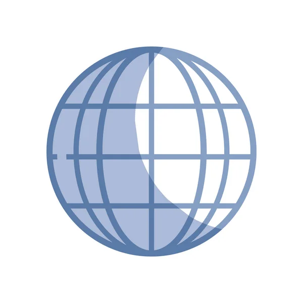 Σιλουέτα Παγκόσμια Πλανήτη Για Εξερεύνηση Ubication Εικονογράφηση Διάνυσμα — Διανυσματικό Αρχείο