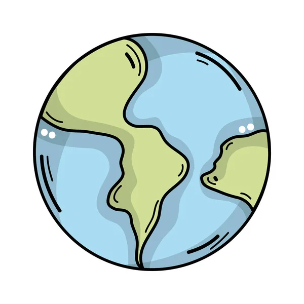 Planeta Terra Global Geografia Ubicação Vetor Ilustração — Vetor de Stock