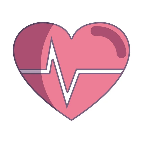 Nice Heartbeat Cardiac Rhythm Vector Illustration Design — Stock Vector