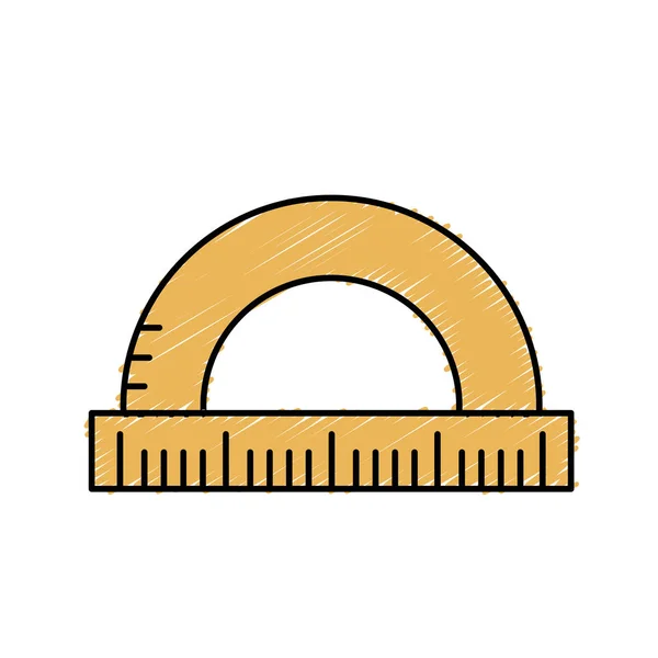 Μέτρησης Χάρακα Σχολείο Εργαλείο Σχεδιασμού Διανυσματικά Εικονογράφηση — Διανυσματικό Αρχείο