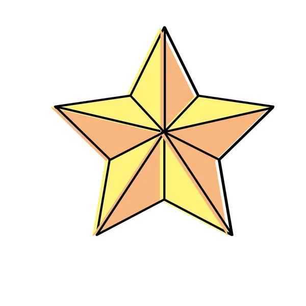 Shiny Star Och Merry Christmas Symbol Vektor Illustration — Stock vektor