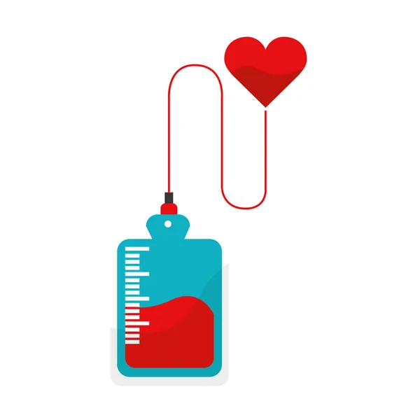 Transfusão Saco Doação Sangue Vermelho Desenho Ilustração Vetorial — Vetor de Stock