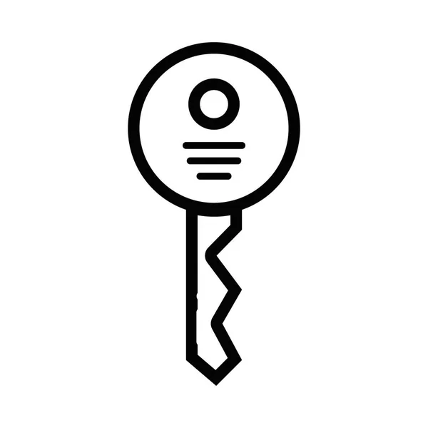 Zeile Sicherheit Schlüssel Symbol Für Web Schutz Vektor Illustration — Stockvektor