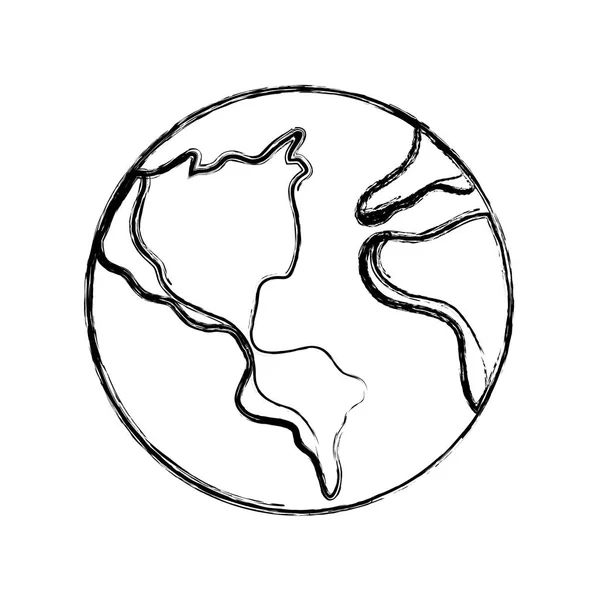Obrázek Planety Země Přirozené Ekologie Péče Vektorové Ilustrace — Stockový vektor