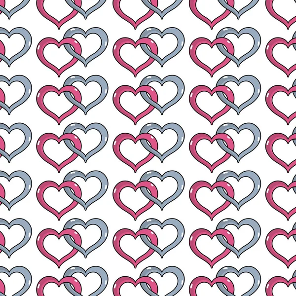 Bonito Corazón Símbolo Amor Pasión Fondo Vector Ilustración — Archivo Imágenes Vectoriales