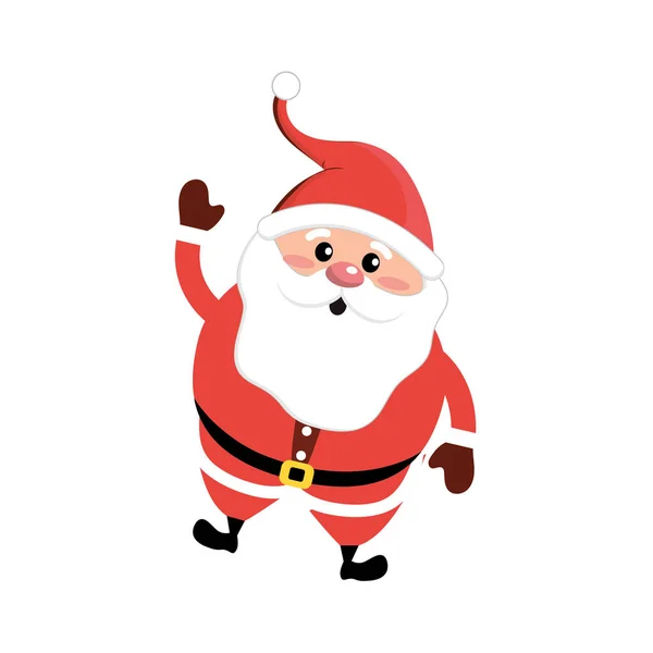 Santa Claus Avec Costume Noël Illustration Vectorielle Barbe — Image vectorielle