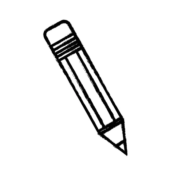 Figur Bleistift Schule Werkzeug Objekt Design Vektor Illustration — Stockvektor