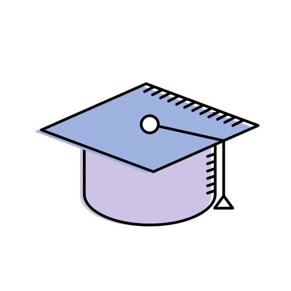 Casquette Graduation Cérémonie Sucess Vecteur Illustration — Image vectorielle