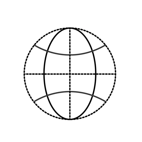 点線の形地球惑星ネットワークに接続ベクトル図 — ストックベクタ