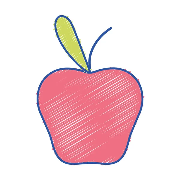 美味的苹果水果与蛋白质营养载体例证 — 图库矢量图片