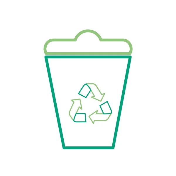 Ligne Peut Recycler Illustration Vectorielle Soins Environnement — Image vectorielle