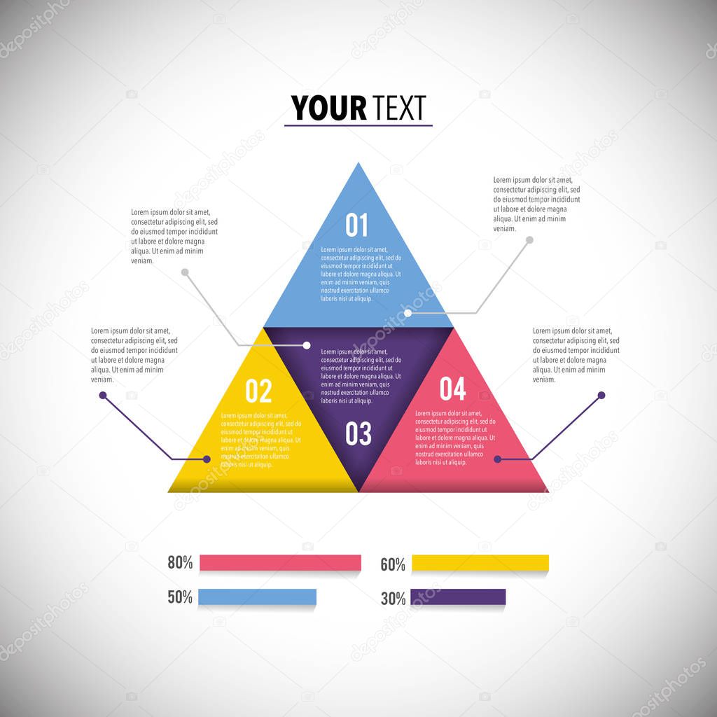 business diagram with infographic information report vector illustration