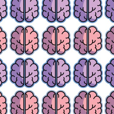 renk yaratıcı beyin ve ruhsal sağlıklı arka plan, vektör çizim