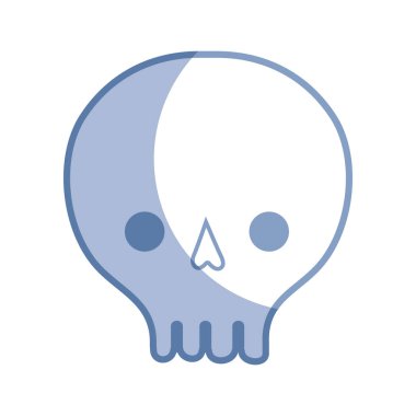 siluet kafatası tehlike sembolü uyarı uyarı vektör çizim için