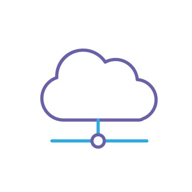 siluet bulut veri bağlantısı ağ bilgi vektör çizim