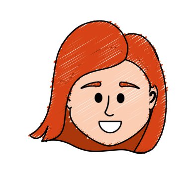 Avatar kadın başına sosyal Kullanıcı vektör çizim