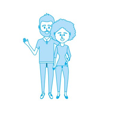 siluet çift clouthes birlikte vektör illüstrasyon simge tasarım