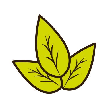 yeşil yaprakları çevre sağlık gıda, vektör çizim