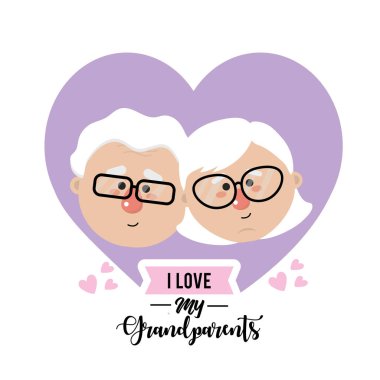 güzel dedesi kafa kutlama ile illüstrasyon vektör
