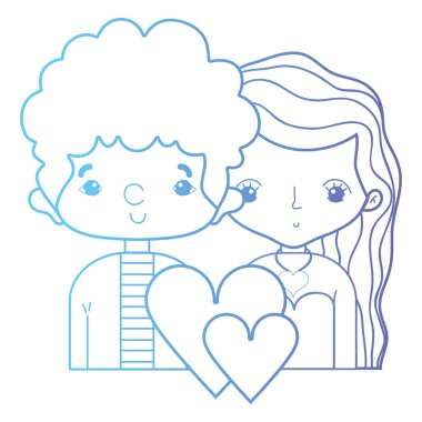 saç tasarım vektör çizim ile birlikte güzellik çift hat