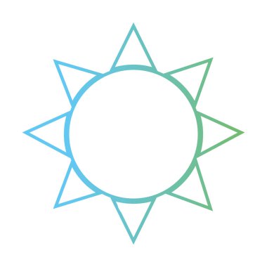 satır doğal güneş ve hava normal simge vektör çizim