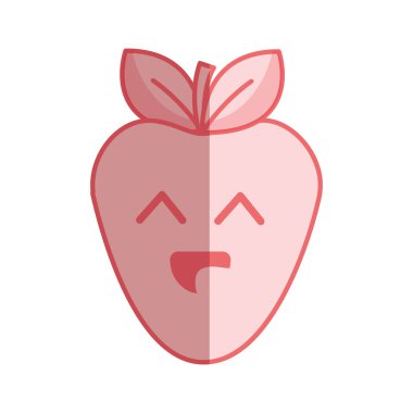 siluet kawaii güzel mutlu çilek kutsal kiþilerin resmi, vektör çizim