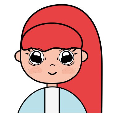 Güzellik kadını bluz ve saç modeli tasarım vektör çizim ile