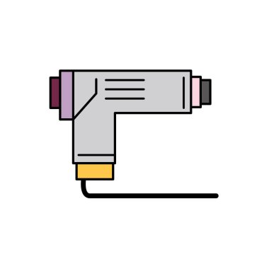 araç araba servisi onarım vektör çizim tabanca