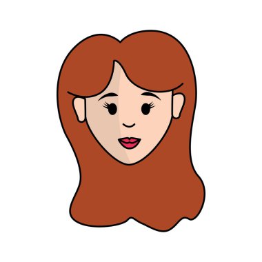 insanlar, mutlu yüz kadın simgesi, illustation tasarım vektör