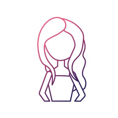 satır mutlu gelin saç modeli ve zarif elbise vektör çizim ile