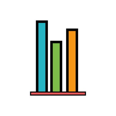 istatistik çubuk diyagram iş bilgi vektör çizim için