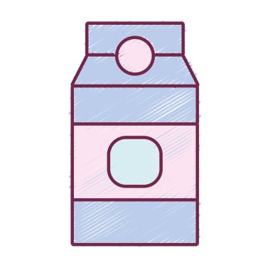 lezzetli süt kutusu ürün besin vektör çizim için