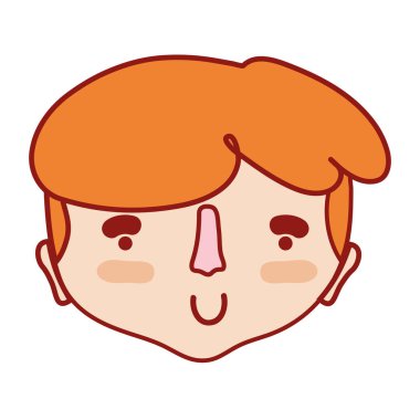 Avatar çocuk kafa saç modeli tasarımı ile illüstrasyon vektör