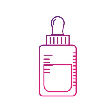 sağlıklı süt simge vektör çizim ile besleme hattı şişe