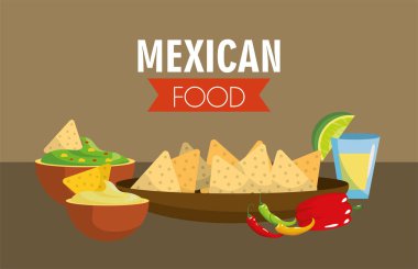 baharatlı Şili Biber vektör çizim ile Meksika yemeği