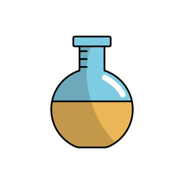 Erlenmeyer şişesi laboratuvar kimyasal tasarım vektör çizim için