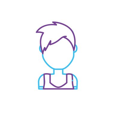 siluet güzellik kadın saç tasarım ve bluz vektör çizim ile