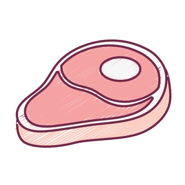 lezzetli ve taze et bölümü gıda vektör çizim