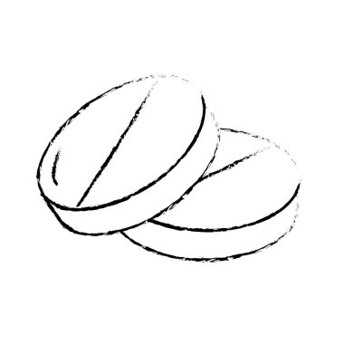 Şekil hap ilaç ilaç tedavisi vektör çizim için