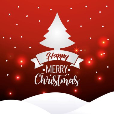 neşeli Noel tatil olay kartı vektör çizim