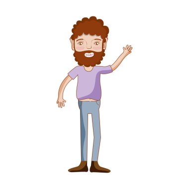 adam sakal ve rahat kıyafetler, vektör çizim