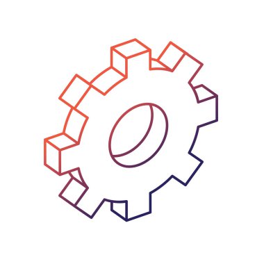 satır dişli sanayi teknoloji bilgi simge vektör çizim