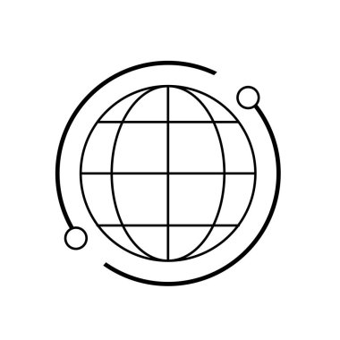 satır global harita bağlantı dijital teknoloji vektör çizim