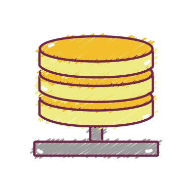 sunucu bağlantısı vektör çizim için veritabanı teknolojisi
