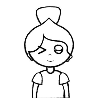 satır güzellik kadın saç modeli tasarım vektör çizim ile